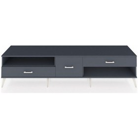 Resim Hyperion Tv Ünitesi Tek Raflı 3 Çekmeceli 220x44x51 Antrasit-antrasit Antrasıt/antrasıt - Antrasıt 