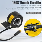 Resim Evrensel Elektrikli Bisiklet Başparmak Gazı 130X, E-Bisiklet/Kaykay için 3 Pin Bağlantılı Kugoo G2 Pro Scooter Hızlandırıcı Düğme Aksesuarı 