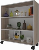 Resim Kenzlife Kitaplık Beril 088 090 020 Crd Tekerlekli Mutfak Dolabı Banyo Ofis Ayakkabılık Kiler 