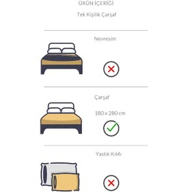 Resim Varol Pan Serisi Ranforce Tek Kişilik Otel Çarşafı 180x280 63 Tel 