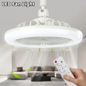 Resim XBATE 10 İnç 360° Tavan Fanı Işığı Uzaktan Kumanda ile, 50W Üç Hızlı Rüzgar, Ayarlanabilir LED Ampul (3000K-6500K), E26/E27 Soket, Yükseltilmiş Kristal Lamba Kılıfı ve Yatak Odası, Mutfak, Dolap için Aromatik Fonksiyon - Beyaz, Tavan Fanı Işığı, Yatak Odası Aydınlatması, Modern Aydınlatma, Şık Tasarım, Dayanıklı İnşaat 