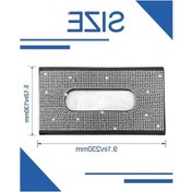 Resim Fortunelane Siya Deri Beyaz Kristal Taşlı Otomobil Güneşlik Mendil Kutusu Tutucu 