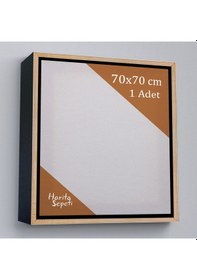 Resim Gold Çerçeveli Tuval 70 x 70 CM Kare Profesyonel %100 Pamuk Boş Tablo 