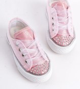 Resim Pabrik Yeni Sezon Taşlı Bağcıklı Pembe Kız Çocuk Ayakkabı, Kız Çocuk Ortopedik Günlük Ayakkabı 21-30 Işıklı 