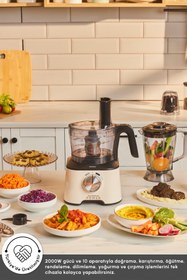 Resim Karaca Mastermaid Power Essential Red Mutfak Robotu 