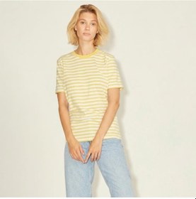 Resim Jjxx Anna Ss Reg Every Stripe Kadın Sarı Tişört 