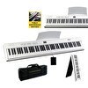 Resim Midex PLX-80WH Taşınabilir Katlanır Dijital Piyano Tuş Hassasiyetli 88 Tuş BT (Sustain Çanta Metod) 