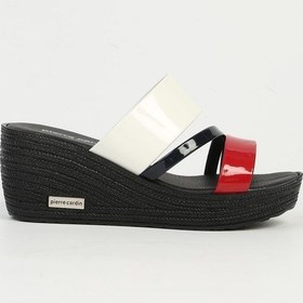 Resim Pierre Cardin Kırmızı Dolgu Topuk Günlük Kadın Terlik 7475 Kırmızı - Beyaz 