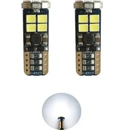 Resim Fardoktoru T10 LED Park Ampulü 6000K 12SMD W5W Canbus Beyaz 
