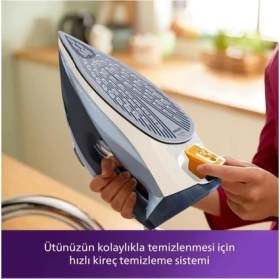 Resim Philips Azur 7000 Serisi 250G Şok Buhar 50G/DK Sürekli Buhar 2800W Güçlü Performans Steamglide Plus Taban Ütü Geniş Su Kapasitesi Damlama Emniyeti Hızlı Isınma 