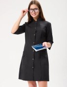 Resim Speclider 3/4 Kollu Düğmeli Medikal Bornoz 389886116 Siyah 