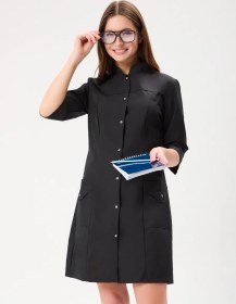 Resim Speclider 3/4 Kollu Düğmeli Medikal Bornoz 389886116 Siyah 