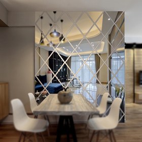 Resim Soyadından çıkarılabilir Akrilik Ayna Duvar Sticker'ları, Sanatsal Duvar Arka Planları için Vinil Duvar Dekorları, 3D Ayna Sticker'ları Yatak Odaları, Evler, Oturma Odaları, DIY Yaratıcı Ofis Dekoru için Uygundur. 
