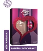 Resim She Sexy Kadın Parfüm Seti ( 50 ml Edt Parfüm + 150 ml Deodorant ) 