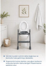 Resim Babyjem Basamaklı Katlanır Klozet Adaptörü Antrasit 