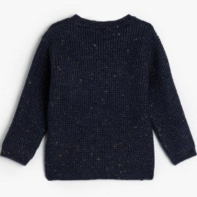 Resim Erkek Bebek Uzun Kollu Yuvarlak Yaka Basic Triko Kazak 