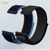 Resim Sunshine022 2 Paket 20mm Karma Renk 4 Naylon Kol Saati Kayışı Hızlı Çıkarılabilir Esnek Bant 