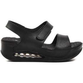 Resim Aryan 100-894 Anatomic Kadın Dolgu Topuk Sandalet Siyah 