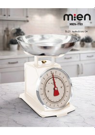 Resim Mien Mekanik Mutfak Terazisi 2 Kg Analog Klasik Terazi Krem 