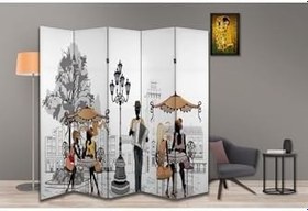 Resim Şehir Temalı Özel Tasarım Paravan Room Divider PRV1089, 180 x 180 