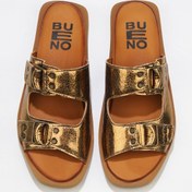 Resim Bueno Shoes Bronz Parlak Deri Kadın Düz Terlik 01wu3307 