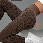 Resim Kadınlar için Elastik Bel Bandı ile Leopar Desenli Yoga Pantolonu - Spor Salonu, Antrenman ve Günlük Kullanım İçin Esnek, Nefes Alabilir Taytlar - Tüm Sezonlara Uygun Rahatlık, Fitness Taytları, Moda Casualwear, Atletik Giyim, Leopar Desenli Pantolonlar, Egzersiz Taytları 