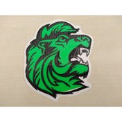 Resim Aksesuar Aslan Sticker Yeşil 8x7cm (2 Adet Fiyatı) Lion Sticker, Arslan Aslan Etiketi, Aslan Çıkartması 