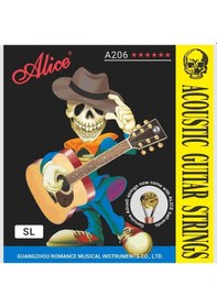 Resim Alice A206-sl Akustik Gitar Teli 11-52 Super Light Bakır Kapl 