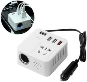 Resim robotrend Çok Fonksiyonlu Usb Araç Invertörü 12v/24v 220v Güç Dönüştürücü 