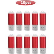 Resim 10 Adet/grup Kişiselleştirilmiş Logo Usb 2.0 Anahtar Şekli Metal Bellek U Sopa Gökyüzü Mavi 1gb Diğer 
