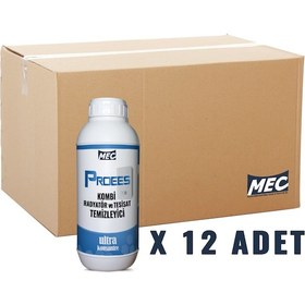 Resim Proees 1 L X 12 Adet Kombi Petek Tesisat Temizleme Kimyasalı 