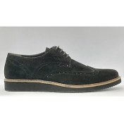 Resim Adnan Shoes Erkek Hakiki Süet Deri Siyah Bağlı Eva Tabanlı Oxford Ayakkabı 