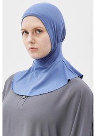 Resim Altobeh Kadın Tesettür Pratik Boyunluklu Hijab - Sporcu Bone Açık Kot Açık Mavi 