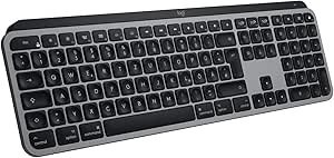 Resim Logitech MX Keys Mac için kablosuz Işıklı Klavye, Dokunsal Klavye Kontrolü, LED Tuşlar, Bluetooth, USB-C, 10 Gün Pil Ömrü, Metal Yapı, QWERTZ Almanca Dizilim, Gri 