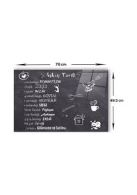 Resim Decorita Cam Ocak Arkası Koruyucu | Aşkın Tarifi | 49,5cm x 76cm 
