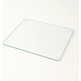 Resim Miabella Home Cam Kesme Tahtası, Büyük Boy Kesme Tahtası, Kenarları Oval Sunumluk, Antibakteriyel 25X35 cm 