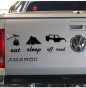 Resim 50 X 17 cm - Eat, Sleep, Off Road Araba sticker 