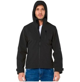 Resim Endüstri Giyim Şensel Softshell Mont Siyah (91E2550) Su Itici Rüzgar Geçirmez 