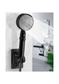 Resim Yapışkanlı Duş Başlığı Tutucu Ayarlı Siyah Pratik Ev Gereç 