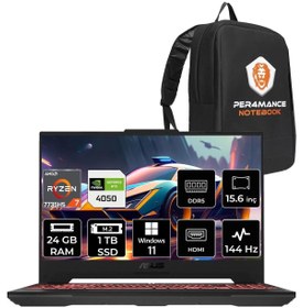 Resim Tuf Gaming A15 R7 7735HS 24 GB 1 TB SSD RTX4050/6 GB 144 Hz 15.6" FHD 