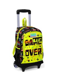 Resim Coral High Kids Siyah Neon Sarı Game Over Desenli Çekçekli 3'lü Çanta Seti Set0123928 