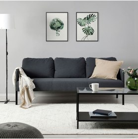 Resim IKEA 3'lü kanepe, knisa koyu gri 