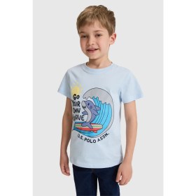 Resim U.s. Polo Assn. Erkek Çocuk Açık Mavi Tişört 50325606-VR003 