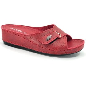 Resim Aryan 09-701 Ortopedik Kadın Terlik Kırmızı 
