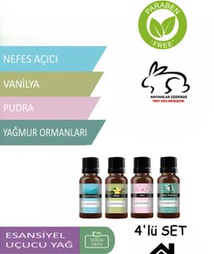 Resim luvroshe 4'lü set Uçucu Yağ Buhurdanlık Esansı Araç ve Oda Kokusu Esansiyel Yağ 10ml Humidifier 