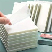 Resim 2 Paket 100 Yaprak Şeffaf Su Geçirmez Yapışkan Notlar, 7.59x7.59cm Kare Kendinden Yapışkanlı Defter Günlük ve Kitap Açıklaması İçin, Okul ve Ofis Organizasyonu İçin İdeal 