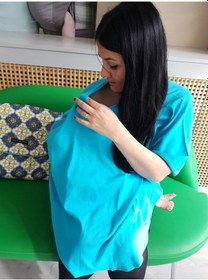 Resim Çok Amaçlı Emzirme Örtüsü-Turkuaz 