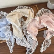 Resim Kadınlar için Bohem Tarzı, Düz Renk, Çiçek Detaylı, Tüy Olmayan, Hafif Beyaz, Pembe, Mavi, Gri Renkli, Çok Yönlü Başlık | Çiçek Detaylı Dantel Detay | Hafif Başlık 