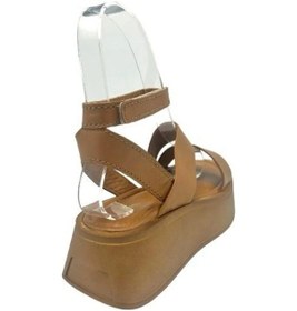 Resim Kemal Tanca 862 M-48 Kadın Dolgu Topuklu Sandalet Taba 