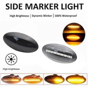 Resim Wondernest Yan Vitara Suzuki Sones Siyah Şeffaf Led Jt Işık İçin Grand Dinamik Çamurluk Araba Adet 2005-2012 2 Ac Şeffaf Siyah 